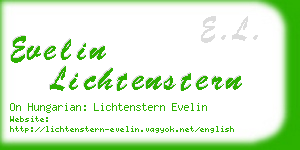 evelin lichtenstern business card